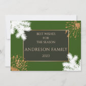 Moderne kerst feestelijke DOWNLOAD Snowy Kaart (Voorkant)