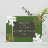 Moderne kerst feestelijke DOWNLOAD Snowy Kaart (Staand voorkant)