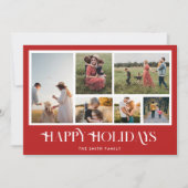Moderne Kerst Foto Collage Feestdagenkaart (Voorkant)