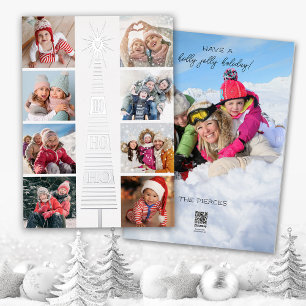 Moderne Kerst Foto Collage Folie Vakantiekaart Feestdagenkaart