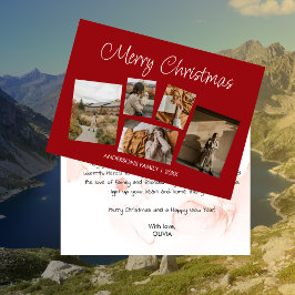 Moderne Kerst Foto Collage Vakantiekaart Feestdagenkaart