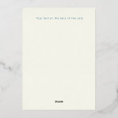 Moderne kerst foto folie Vakantie Kaart (Achterkant)