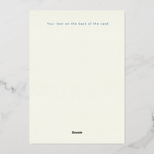 Moderne kerst foto folie Vakantie Kaart (Achterkant)