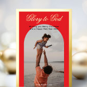 Moderne kerst foto folie Vakantie Kaart