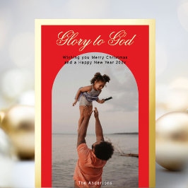 Moderne kerst foto folie Vakantie Kaart