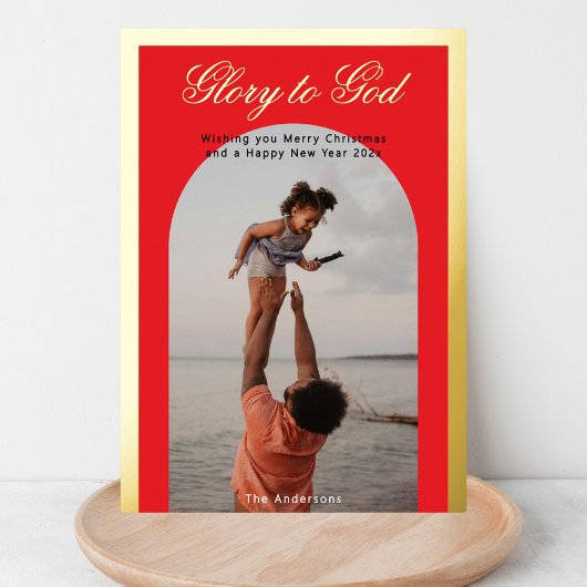 Moderne kerst foto folie Vakantie Kaart