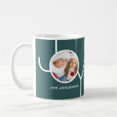 Moderne Kerst Foto Groen Koffiemok (Links)