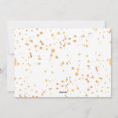 Moderne Kerst Foto Kaart met Gouden Spetters (Achterkant)