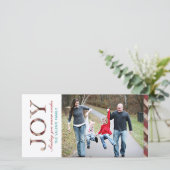 Moderne Kerst Foto Kaarten met Schotse Ruit (Staand voorkant)