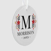 Moderne Kerst Foto Keramisch Ornament (voorkant)