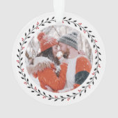 Moderne Kerst Foto Keramisch Ornament (achterkant)