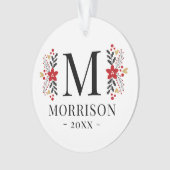 Moderne Kerst Foto Keramisch Ornament (voorkant)