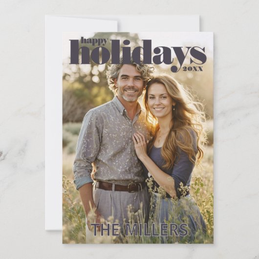 Moderne Kerst Foto Kerstkaart Kaart (Voorkant)