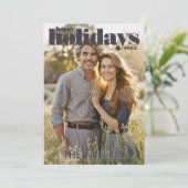 Moderne Kerst Foto Kerstkaart Kaart (Staand voorkant)