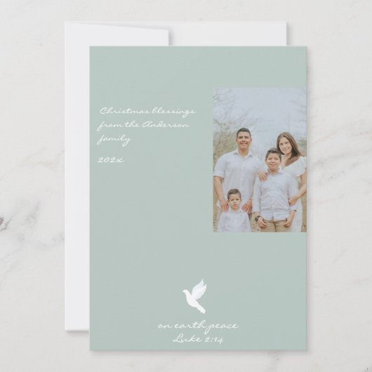 Moderne kerst foto Vakantie Kaart (Voorkant)