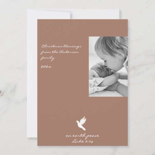 Moderne kerst foto Vakantie Kaart (Voorkant)