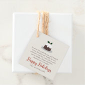 Moderne kerst gebakken traat familie cadeau bedankjes labels (In situ)