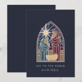 Moderne Kerst geboorte religieus Feestdagenkaart (Voorkant / Achterkant)