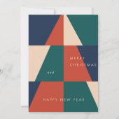 Moderne Kerst Geometrie Feestdagenkaart (Voorkant)