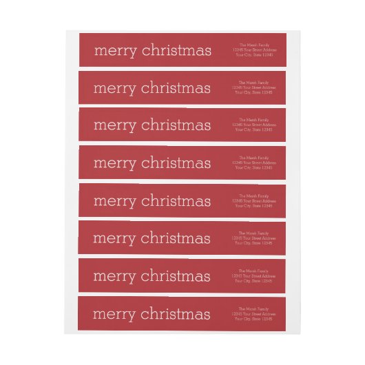 Moderne kerst - gewoon rood en wit (Vel)