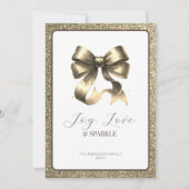 Moderne Kerst Gouden Boog Kerstkaart Nieuwjaar (Voorkant)