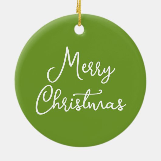 Moderne Kerst Groene Engel Hart Aangepaste Naam Keramisch Ornament (Achterkant)