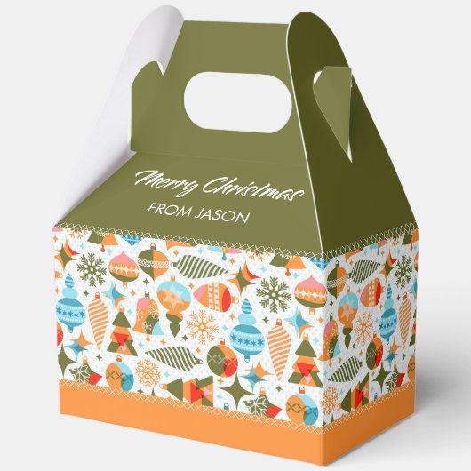 Moderne kerst gunstbox bedankdoosjes (Voorkant)