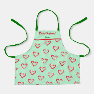 Moderne Kerst Hart Candy Cane Small Schort