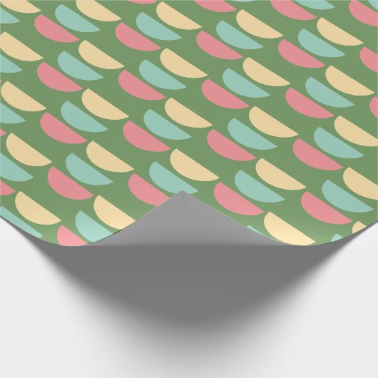 Moderne Kerst Heldere Kleurrijke vormen Geometrisc Cadeaupapier (Hoek)