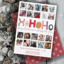 Moderne kerst Ho Ho Ho 20 fotocollage