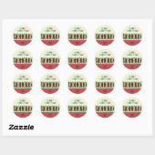 Moderne Kerst Ho Ho Ho Ronde Sticker (Vel)