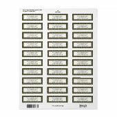 Moderne Kerst Holly Blad Retouradreslabels Etiket (Full Sheet)