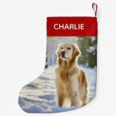 Moderne Kerst Huisdier Foto Kleine Kerstsok (Achterkant)