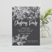 Moderne kerst hulst takken corporate kaart (Staand voorkant)