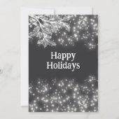 Moderne kerst hulst takken corporate kaart (Achterkant)