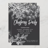 Moderne kerst hulst takken corporate kaart (Voorkant / Achterkant)