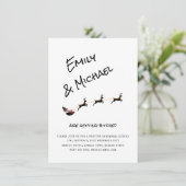 Moderne Kerst Huwelijk/Diner/Verlovings FOTO Kaart (Staand voorkant)