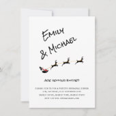 Moderne Kerst Huwelijk/Diner/Verlovings FOTO Kaart (Voorkant)