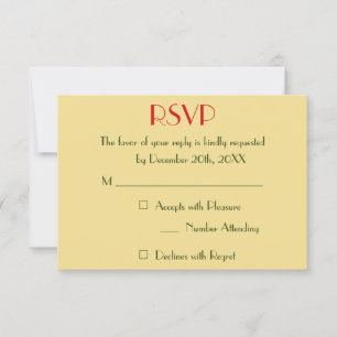 Moderne Kerst Huwelijk Nep Goud RSVP Kaartje
