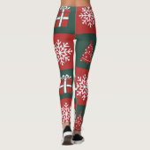 Moderne Kerst Iconen Patroon Leggings (Achterkant)