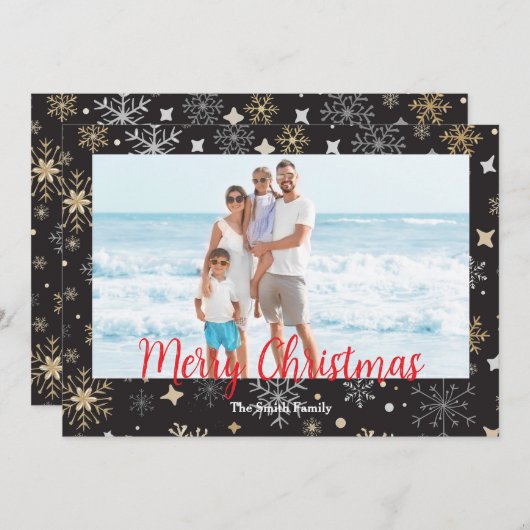  moderne kerst Kaart (Voorkant / Achterkant)