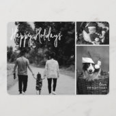 Moderne kerst Kaart | B+W Trendy Collage (Voorkant)