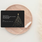 Moderne kerst Kaart | Elegante gouden driedubbele 