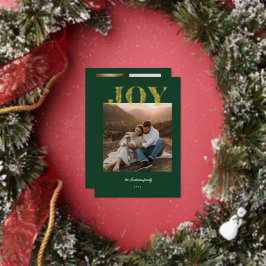 Moderne Kerst Kaart met Botanische Folie