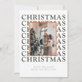 Moderne kerst Kaart met fotosjabloon (Voorkant)