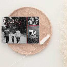 Moderne kerst Kaart | Red Trendy Collage