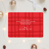 Moderne kerst Kaart | Rode geplakte dubbele foto