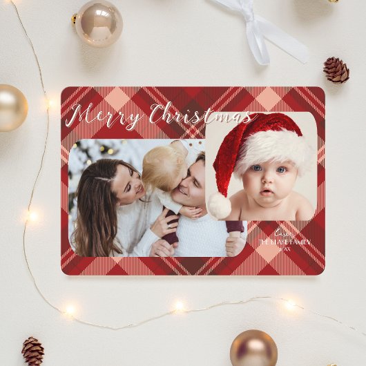 Moderne kerst Kaart | Traditionele plakfoto