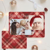 Moderne kerst Kaart | Traditionele plakfoto