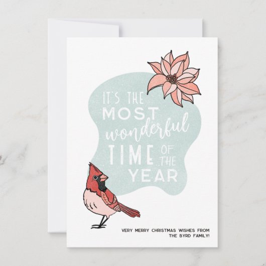 Moderne kerst Kardinaal Vakantie (Voorkant)